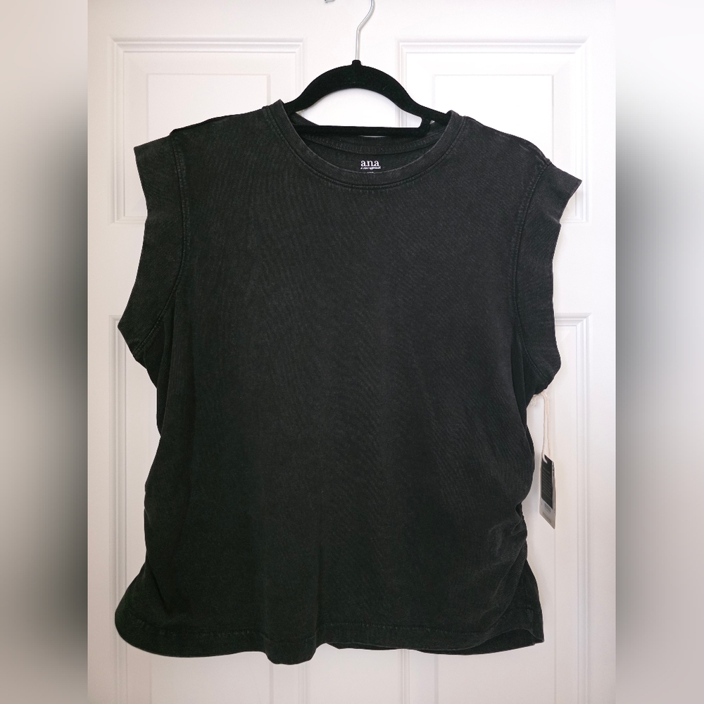 a.n.a Charcoal Sleeveless Muscle Tee